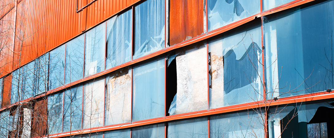 Strom Damage in Commercial Building