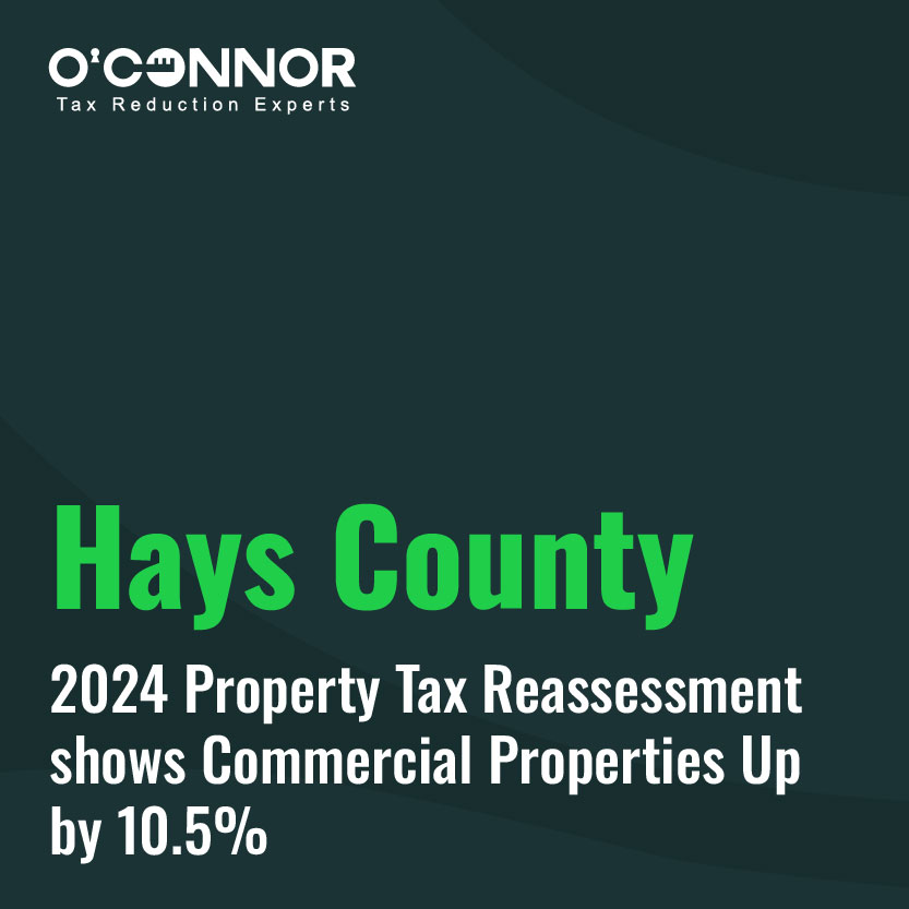 2024 Hays County Property Tax Reassessment shows Commercial Properties Up by 10.5%